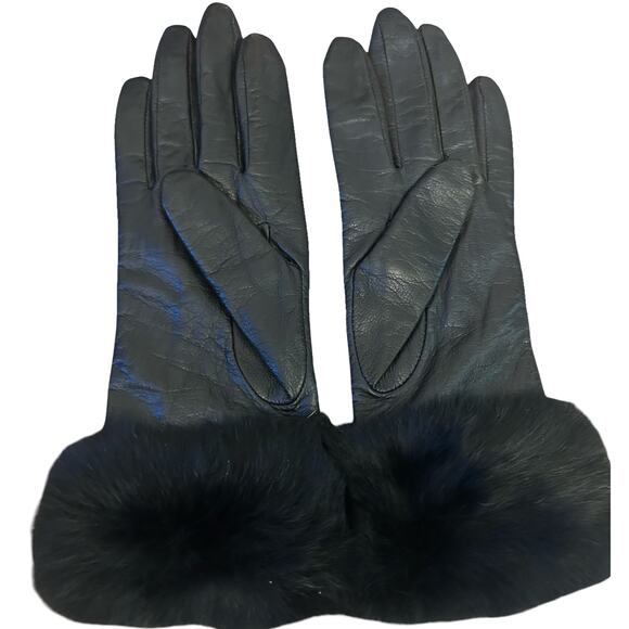 Vintage Lord & Taylor Fur and Leather Gloves - Picture 3 of 4